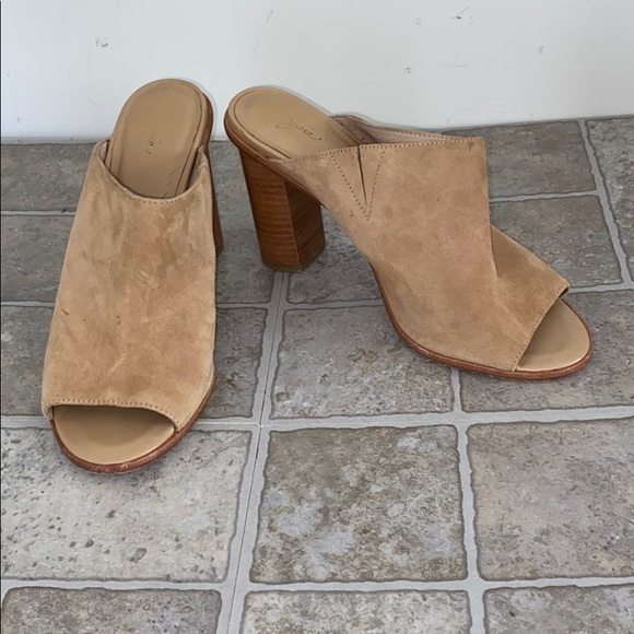 tan mules shoes